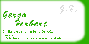 gergo herbert business card